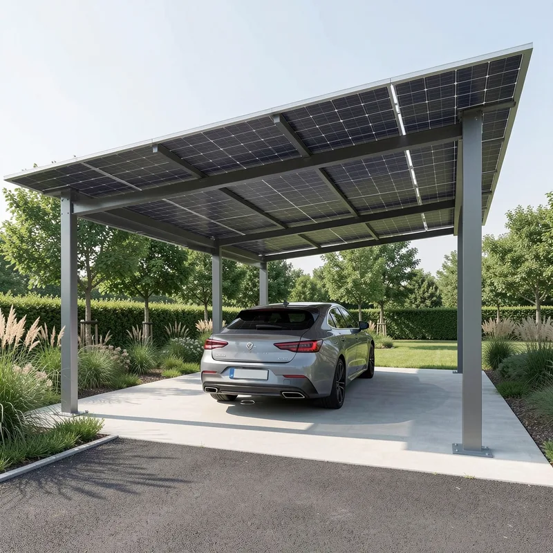 Carport solaire : l'abri de voiture qui produit du courant