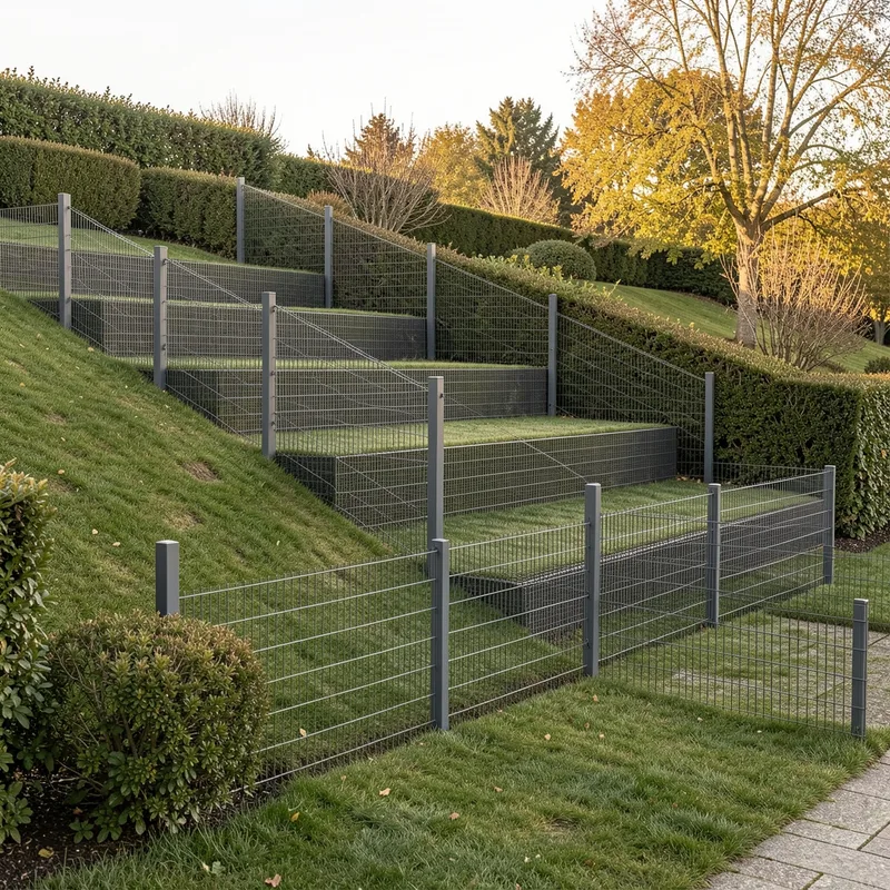 Clôture terrain en pente : redans ou suivi de pente ?